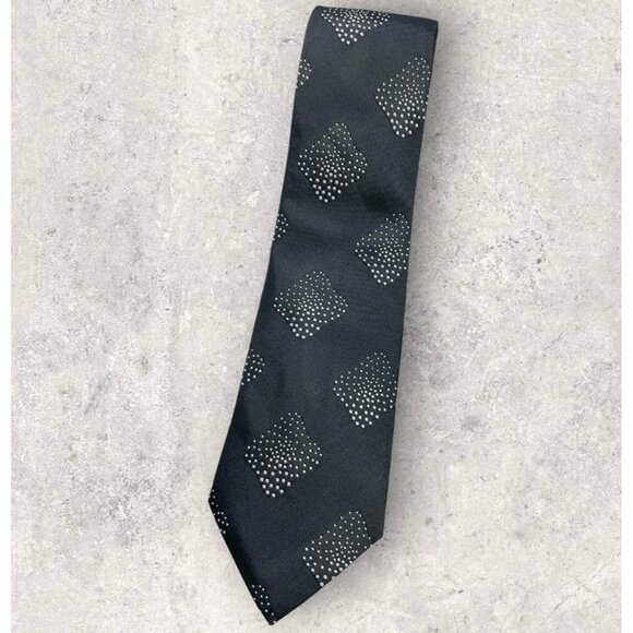 PRADA Silk Tie ITALY Gray White Purple Geometric W:3.4